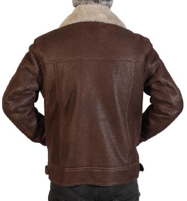 SL1159 - Straight Zip Premium Quality Sheepskin Flying Jacket